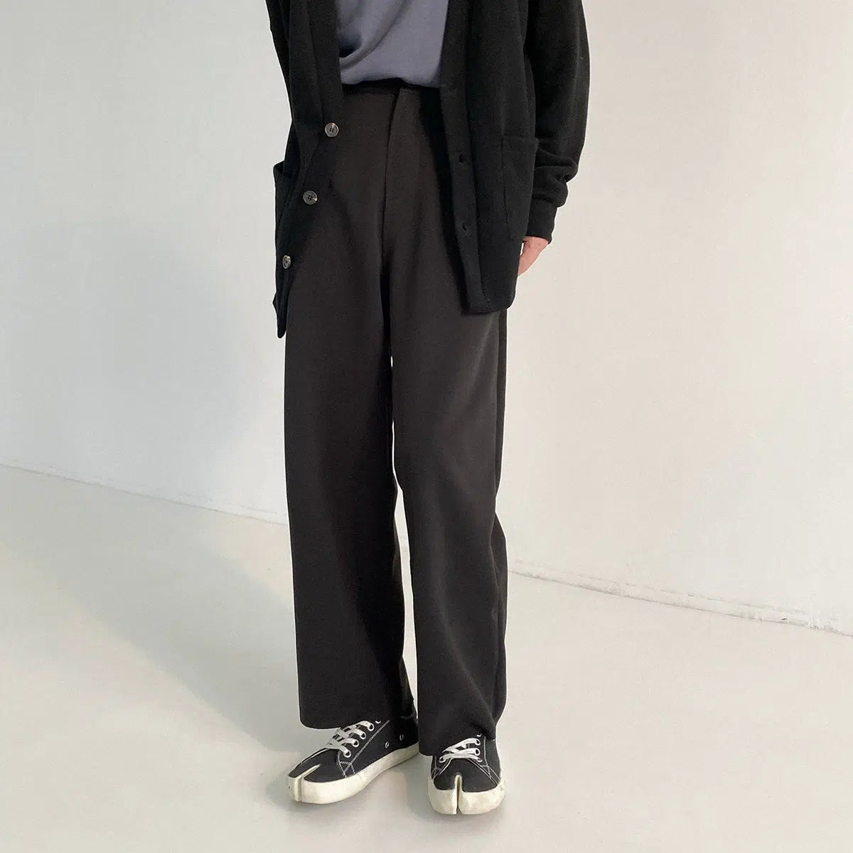 Straight-leg Woolen Pants