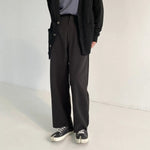 Straight-leg Woolen Pants