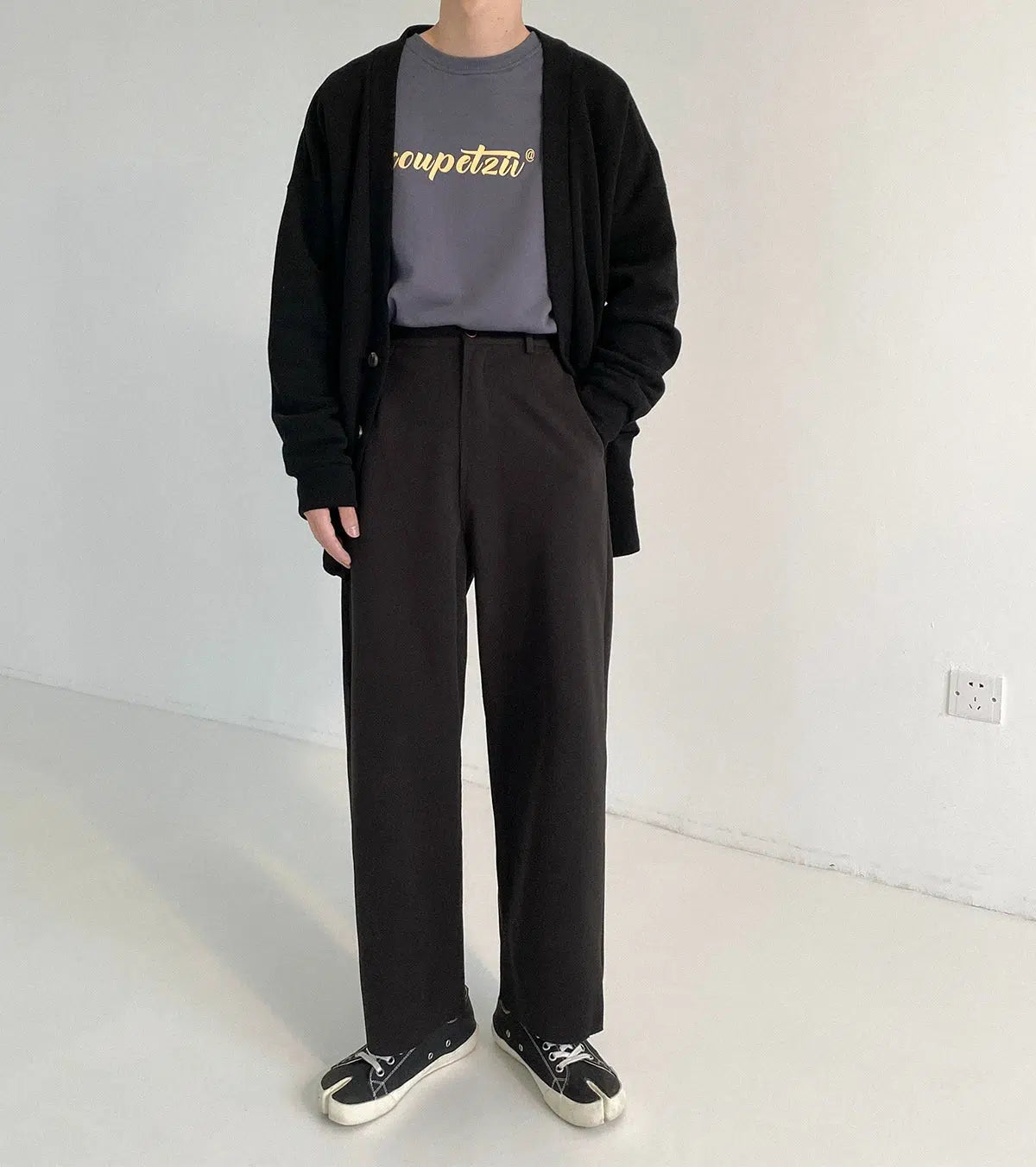 Straight-leg Woolen Pants