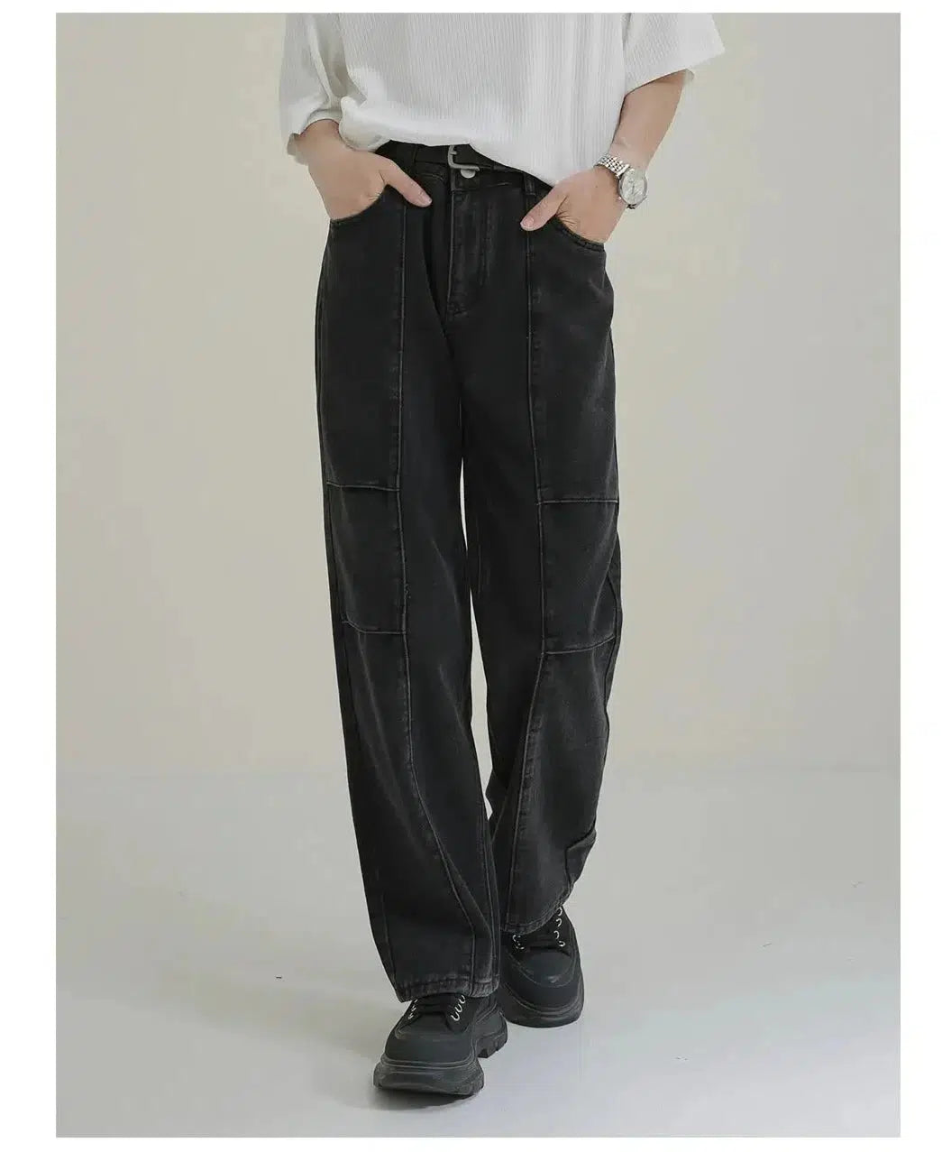 Straight-leg Workwear Denim Pants