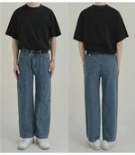Straight-leg Workwear Denim Pants