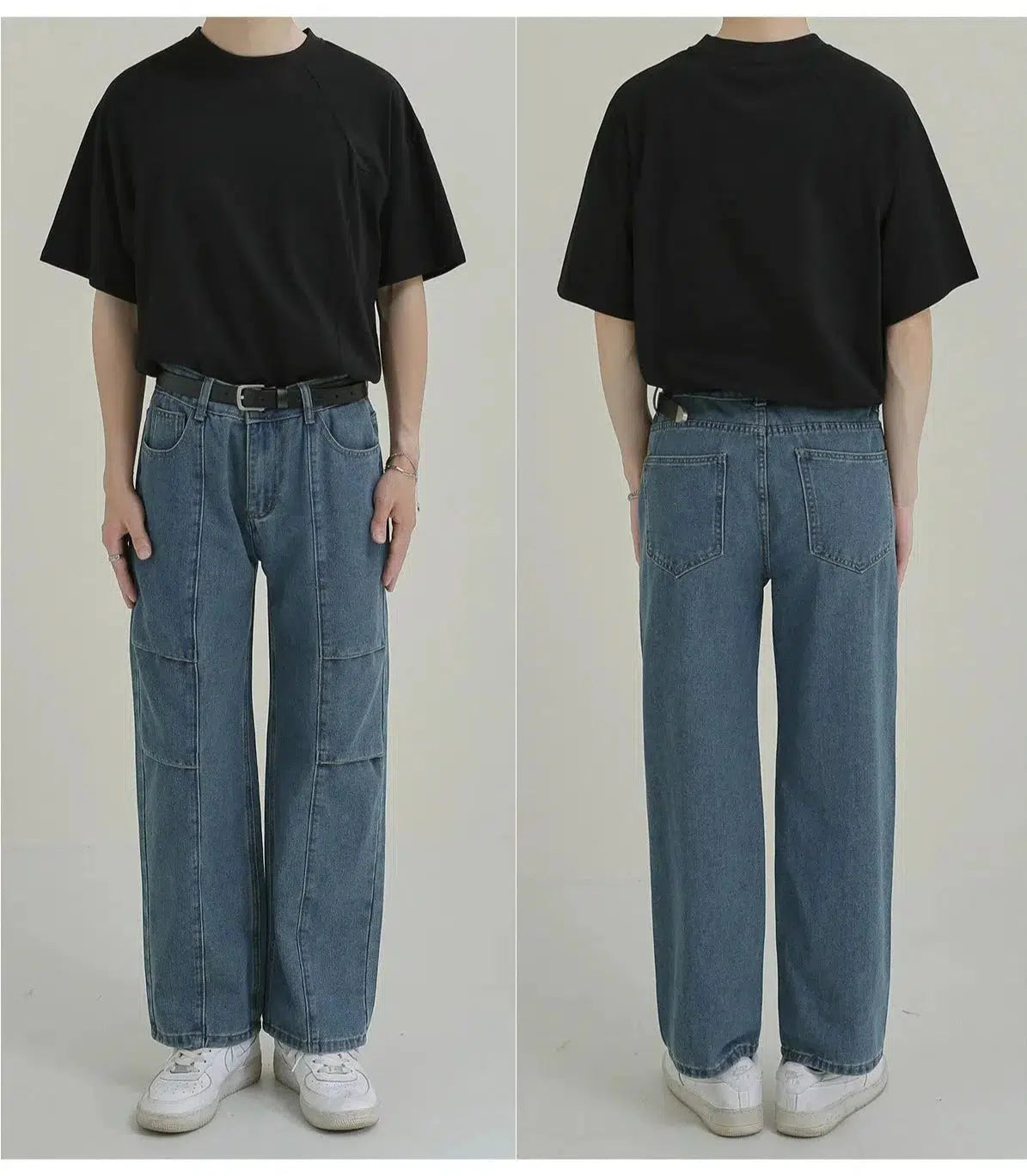Straight-leg Workwear Denim Pants