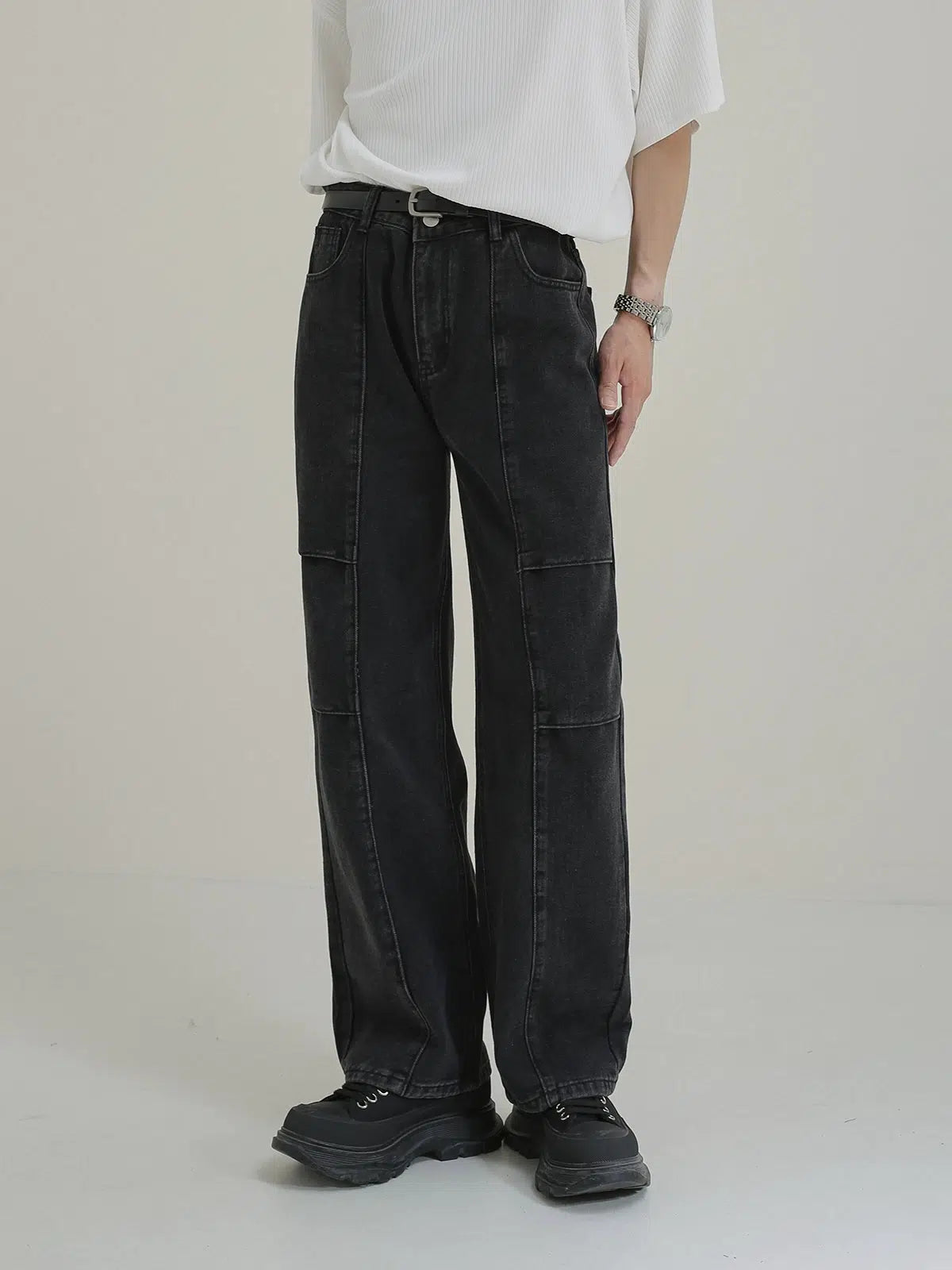 Straight-leg Workwear Denim Pants