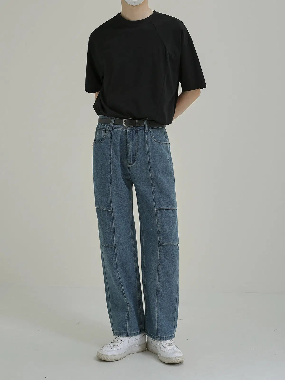 Straight-leg Workwear Denim Pants