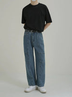 Straight-leg Workwear Denim Pants