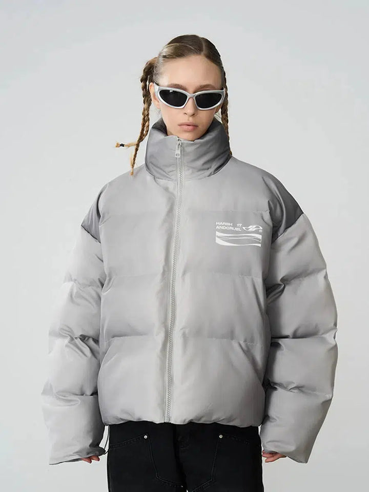 Street Style Typography Down Jacket