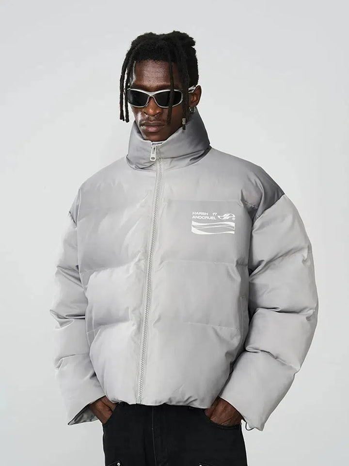 Street Style Typography Down Jacket