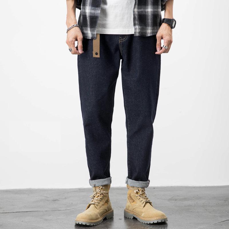 Stretch Elastic Belted Jeans