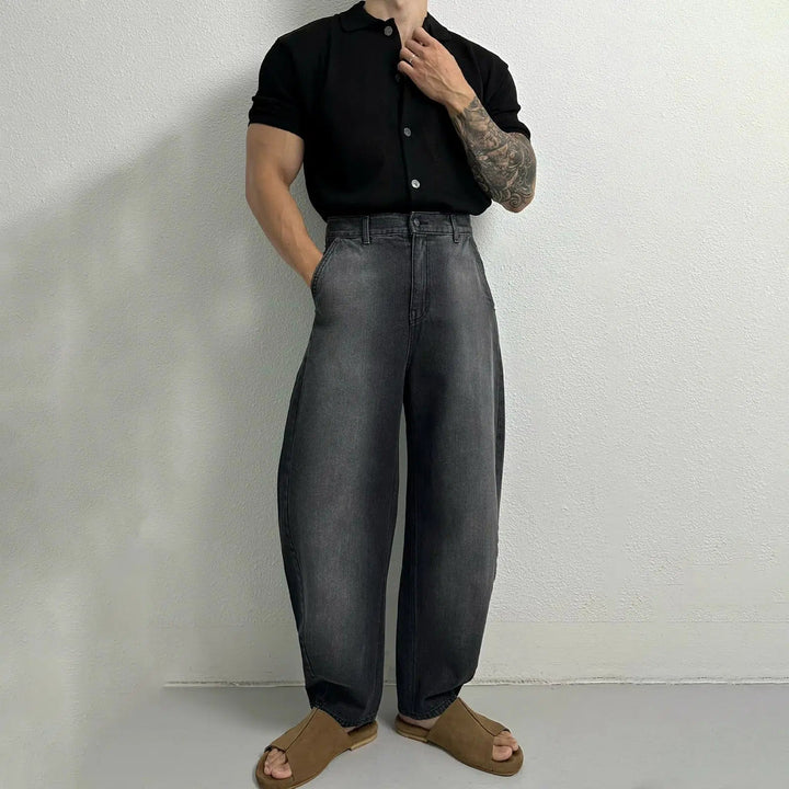 Stretch Slim Fit Knitted Polo Thin Shirt