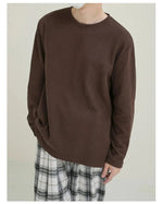 Stretch Solid Color Long Sleeve T-shirt