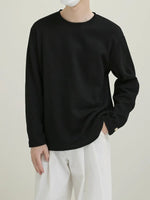 Stretch Solid Color Long Sleeve T-shirt
