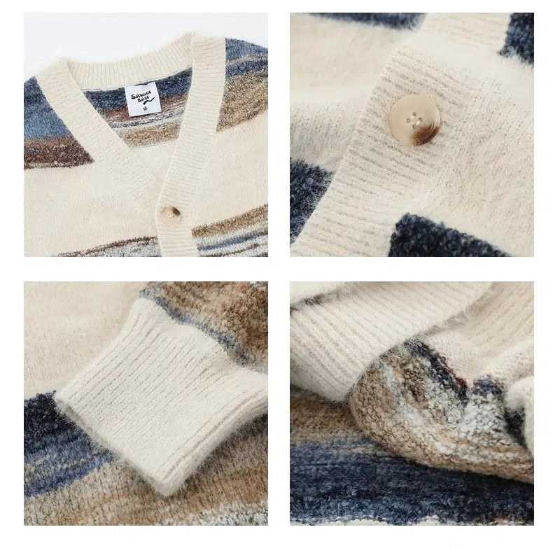 Striped Cardigan Sweater Jacket