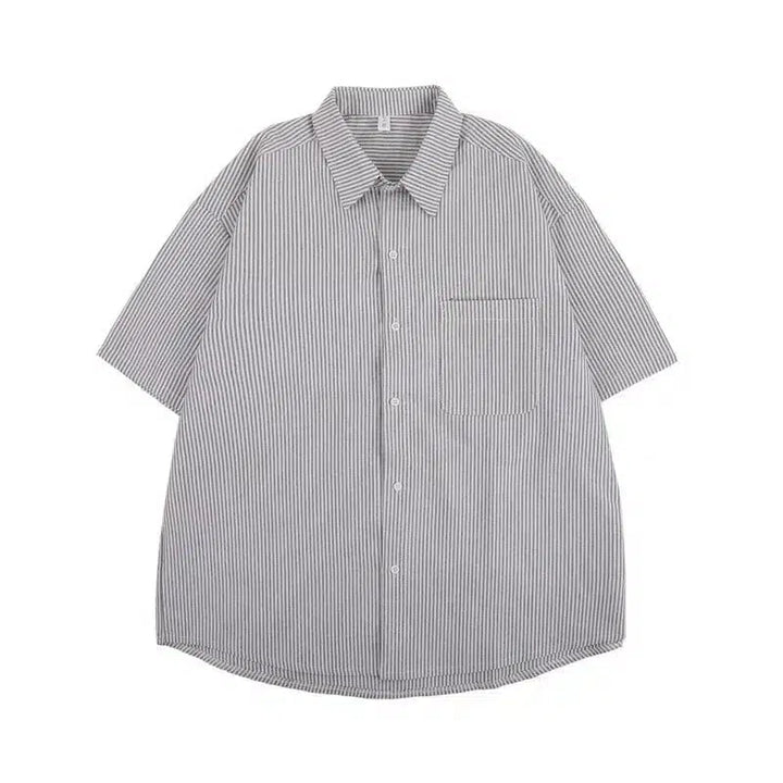 Striped Casual Workwear Shirt