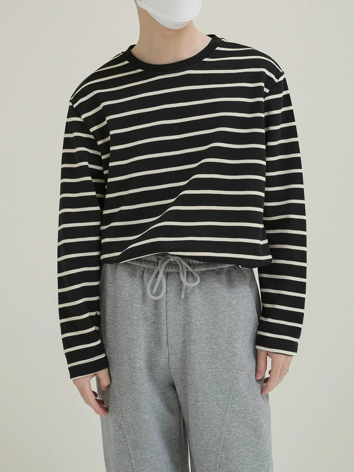 Striped Crew Neck Sweatshirt