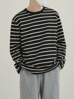 Striped Crew Neck Sweatshirt