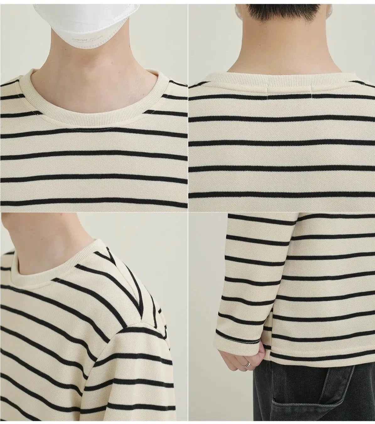Striped Crew Neck Sweatshirt