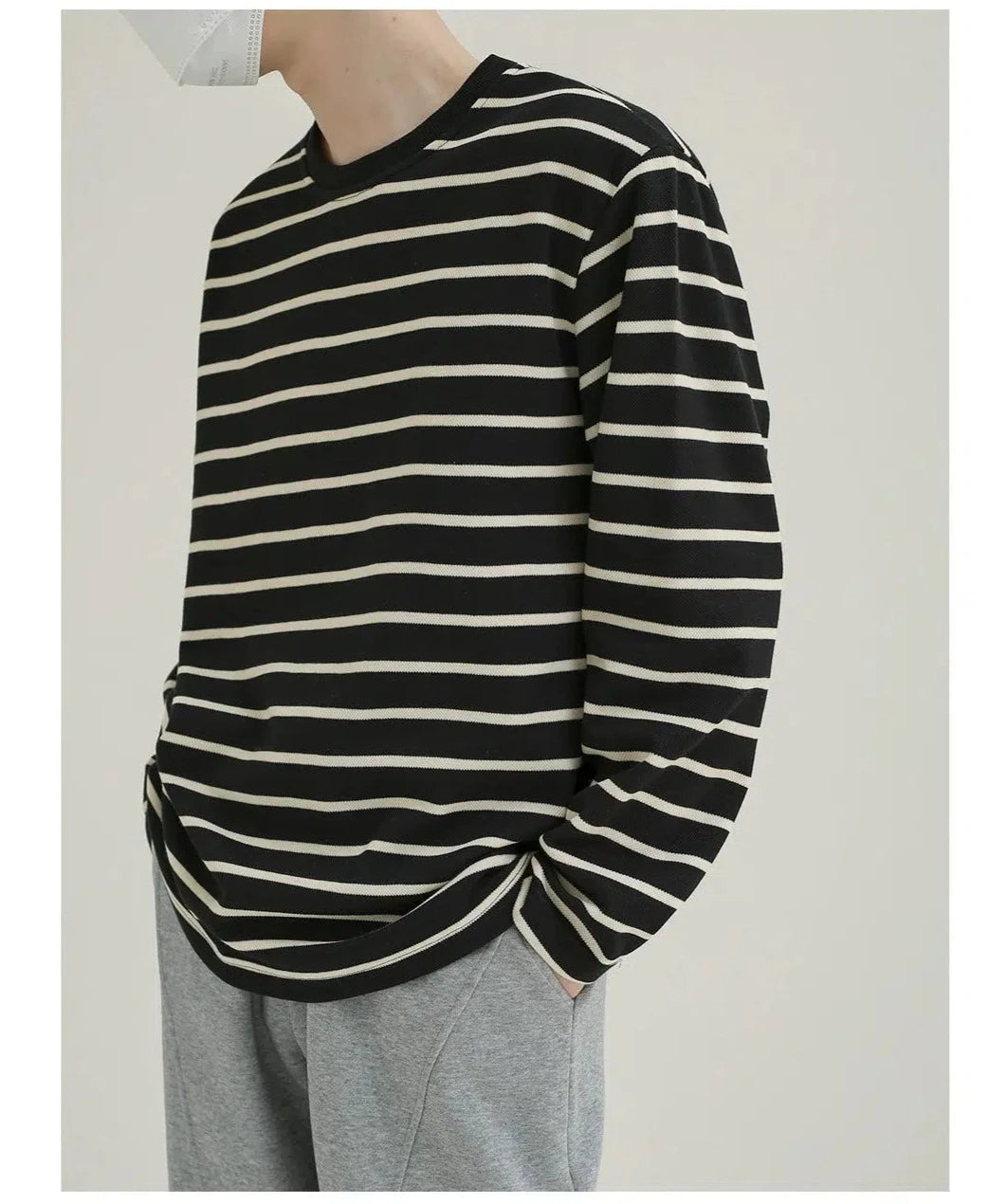 Striped Crew Neck Sweatshirt