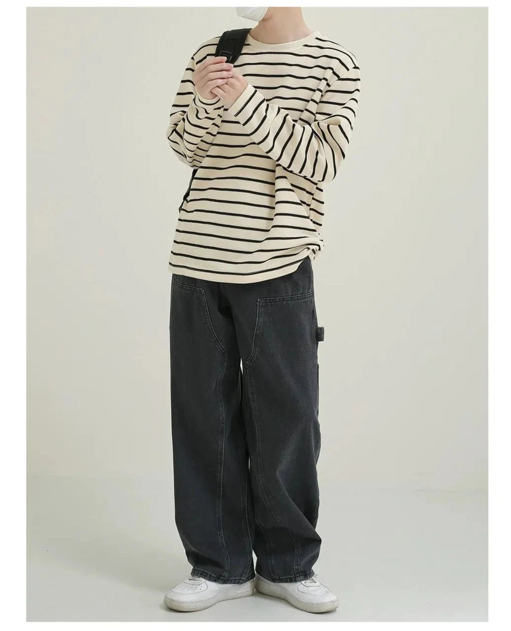 Striped Crew Neck Sweatshirt