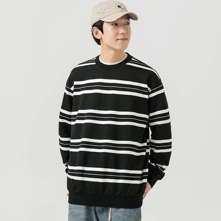 Striped Crewneck Sweatshirt