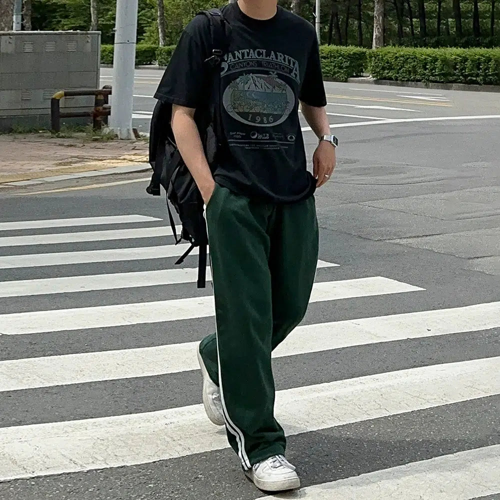 Striped Green Sweatpants