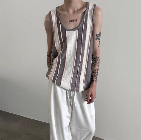 Striped Knit Vest