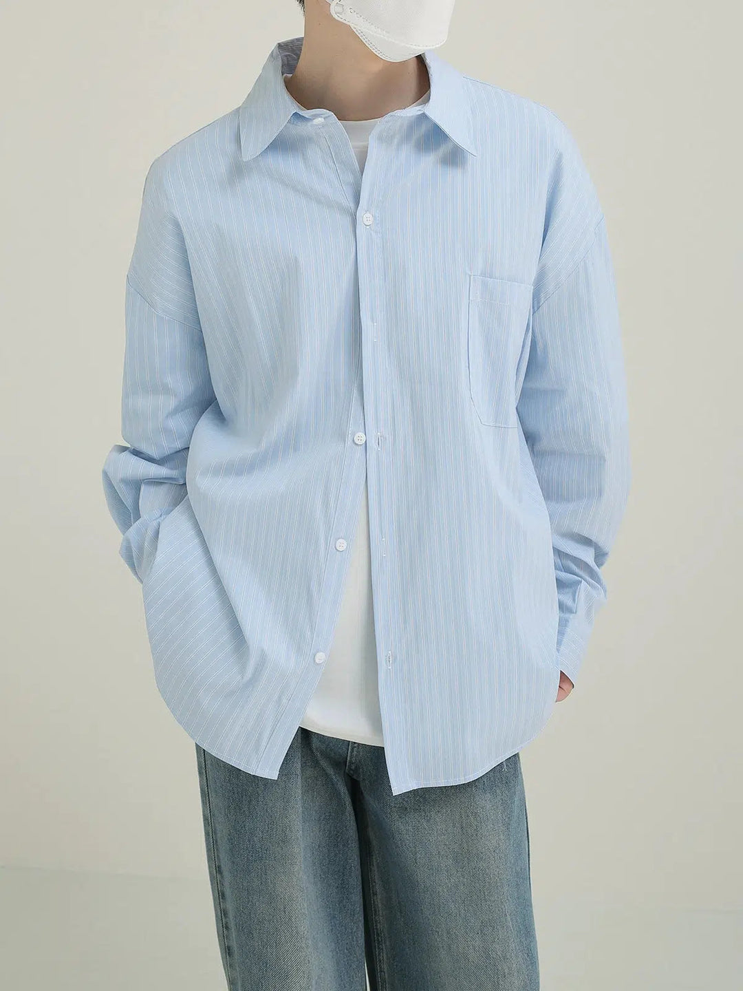 Striped Long Sleeve Overshirt