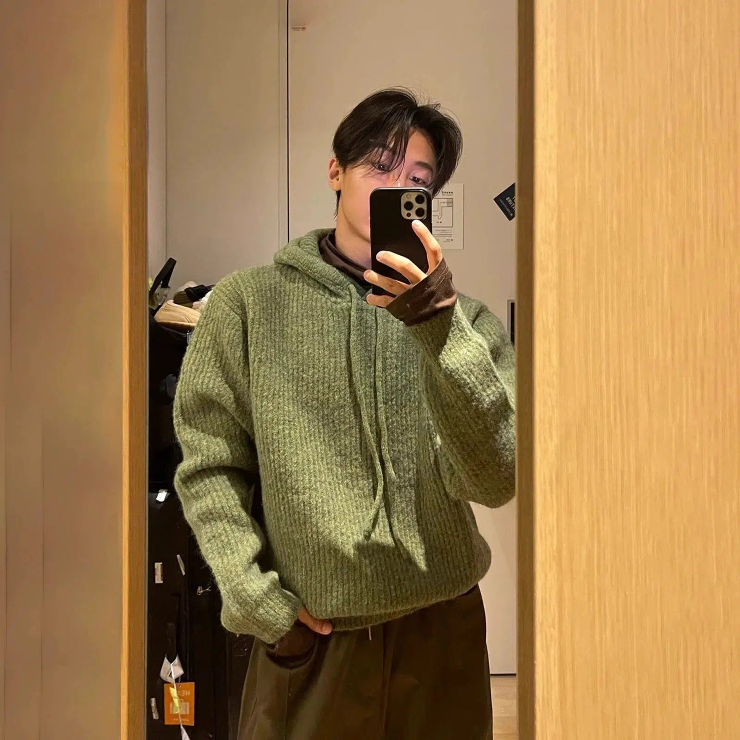 Striped Loose Fit Hooded Sweater