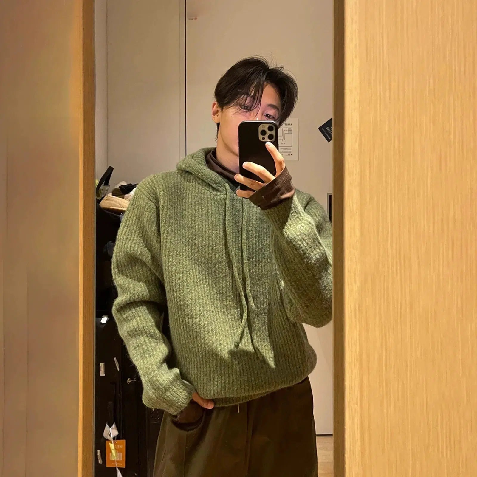 Striped Loose Fit Hooded Sweater