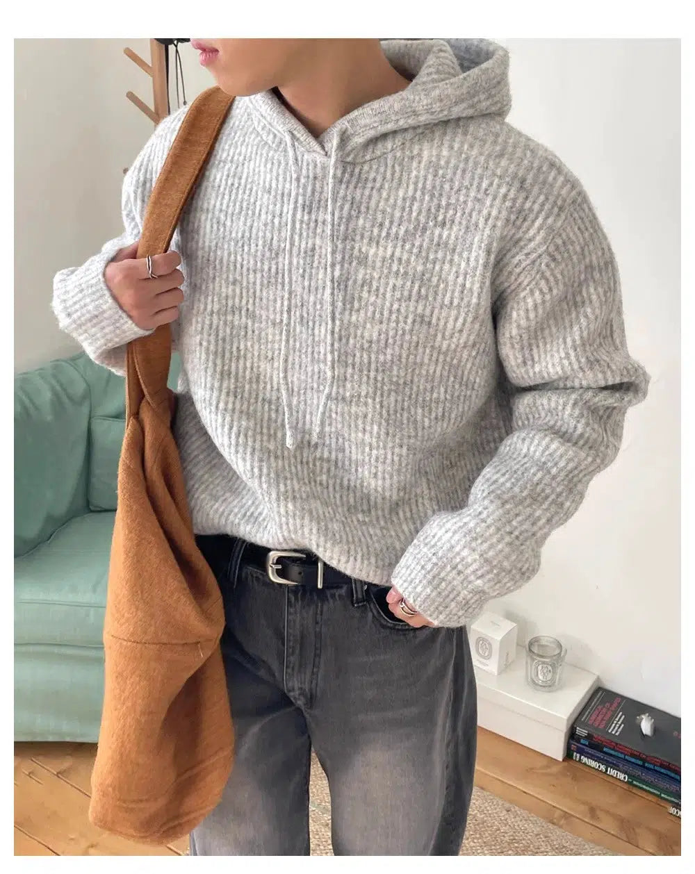 Striped Loose Fit Hooded Sweater