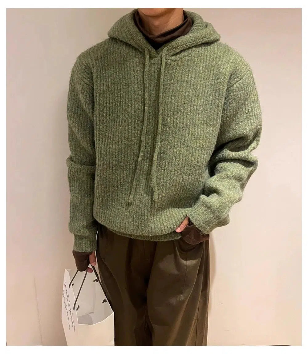 Striped Loose Fit Hooded Sweater