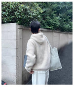 Striped Loose Fit Hooded Sweater