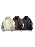 Striped Sleeves Windbreaker Jacket