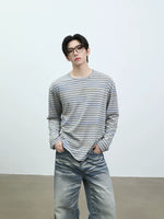 Striped Crew Neck Long Sleeve T-Shirt 2