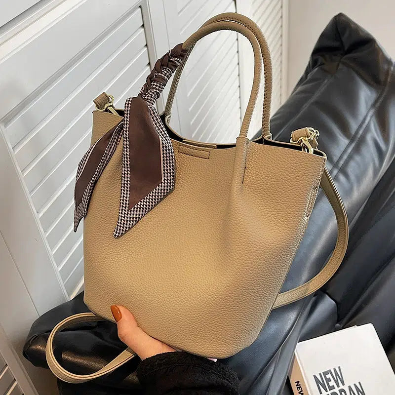 Stylish Bucket Shaped Leather Bag