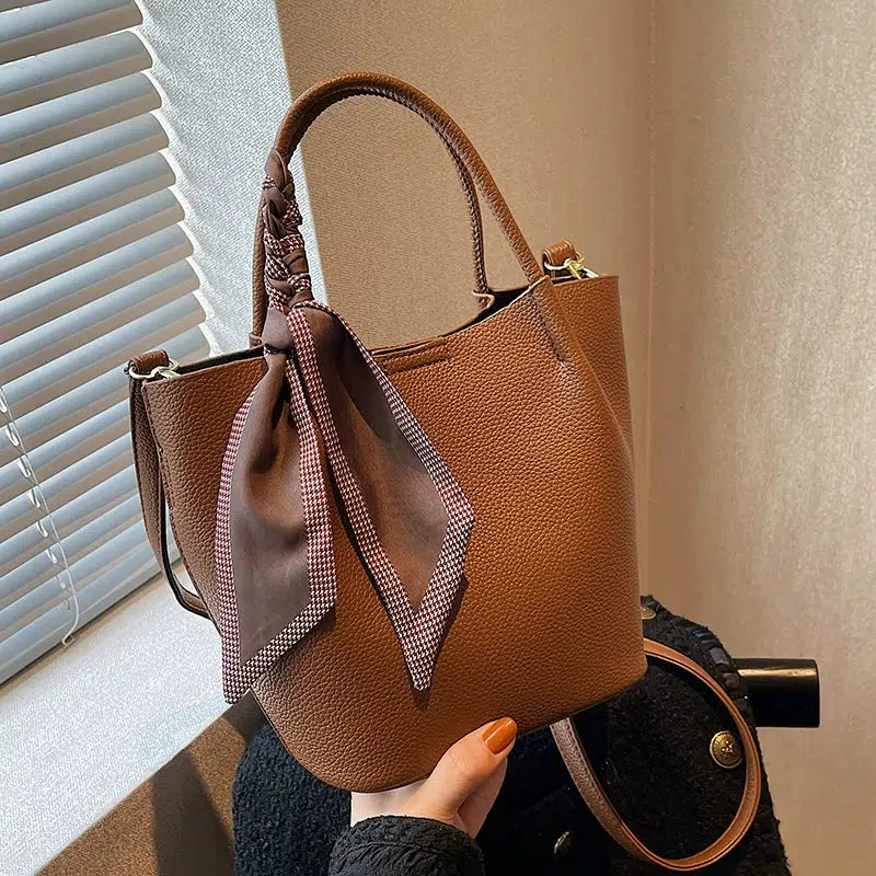 Stylish Bucket Shaped Leather Bag