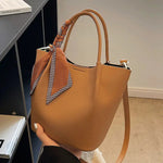 Stylish Bucket Shaped Leather Bag