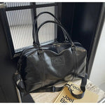 Stylish Dual Handles Leather Bag