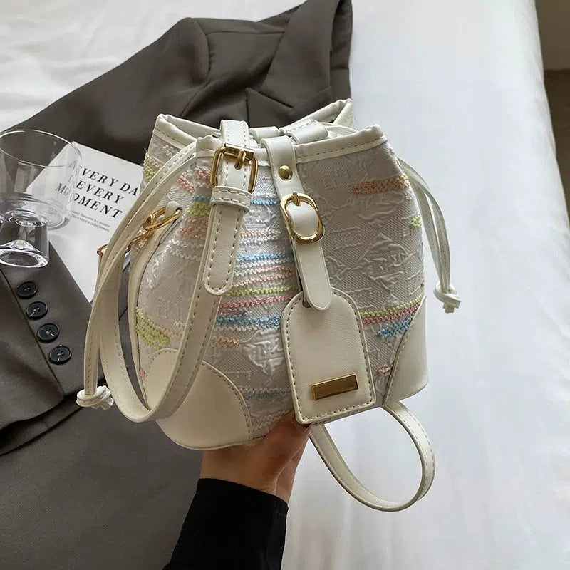 Stylish Embroidered Bucket Bag