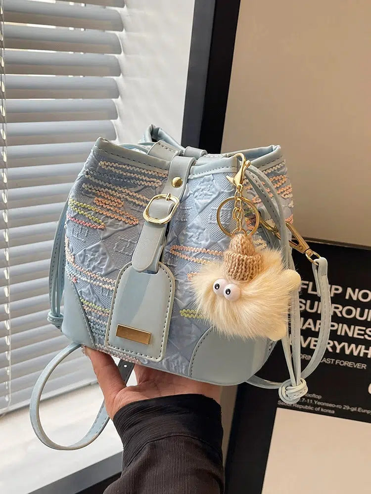 Stylish Embroidered Bucket Bag