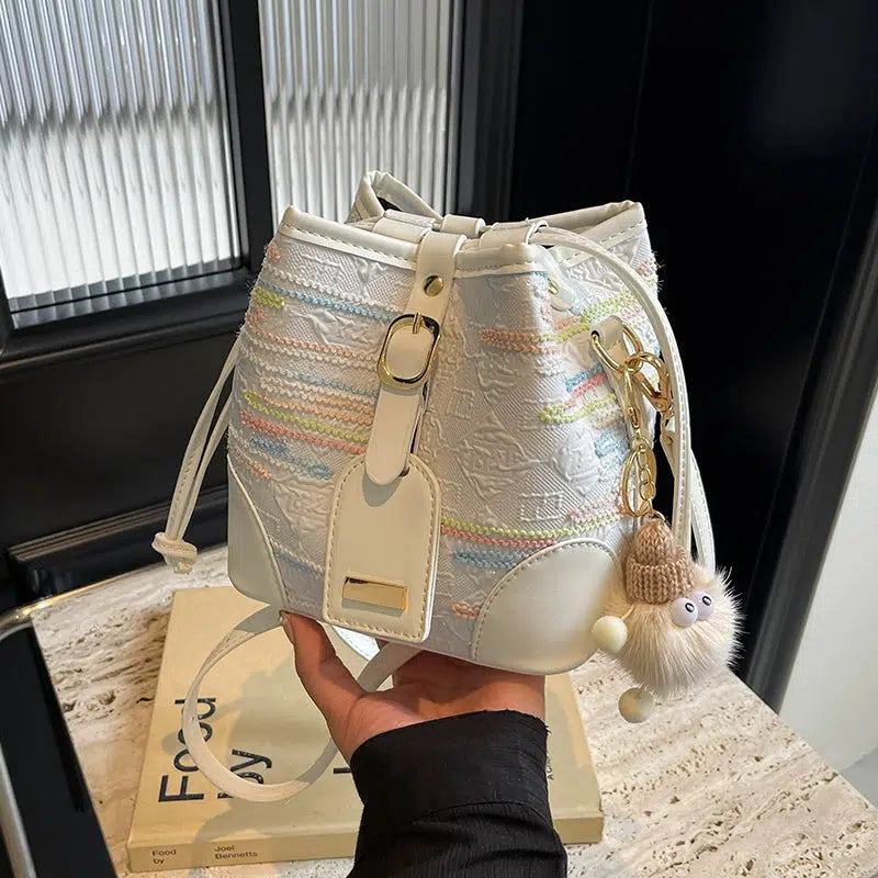 Stylish Embroidered Bucket Bag