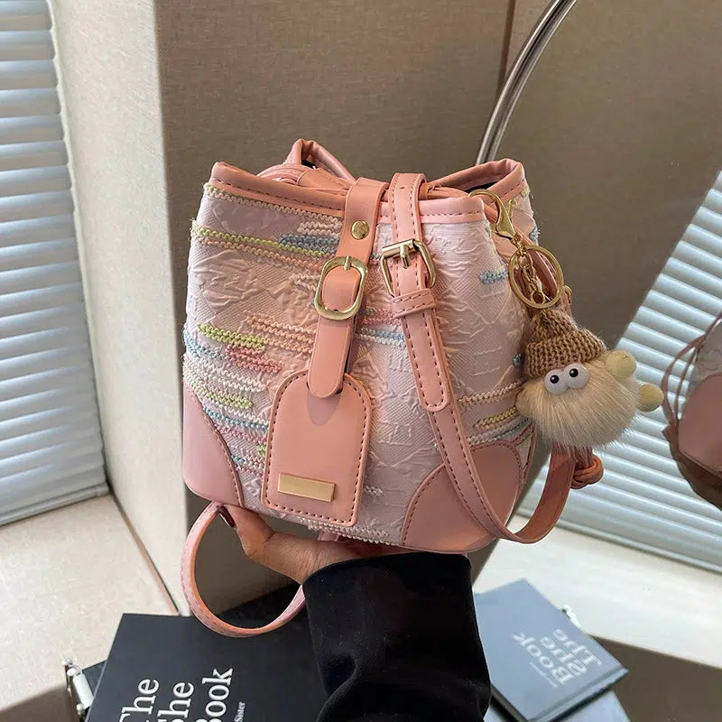 Stylish Embroidered Bucket Bag