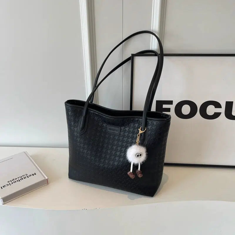Stylish Houndstooth Tote Bag