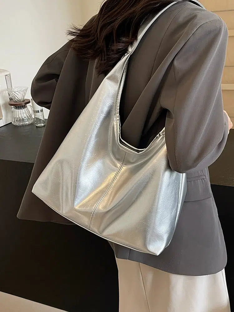Stylish Leather-Look Tote Bag