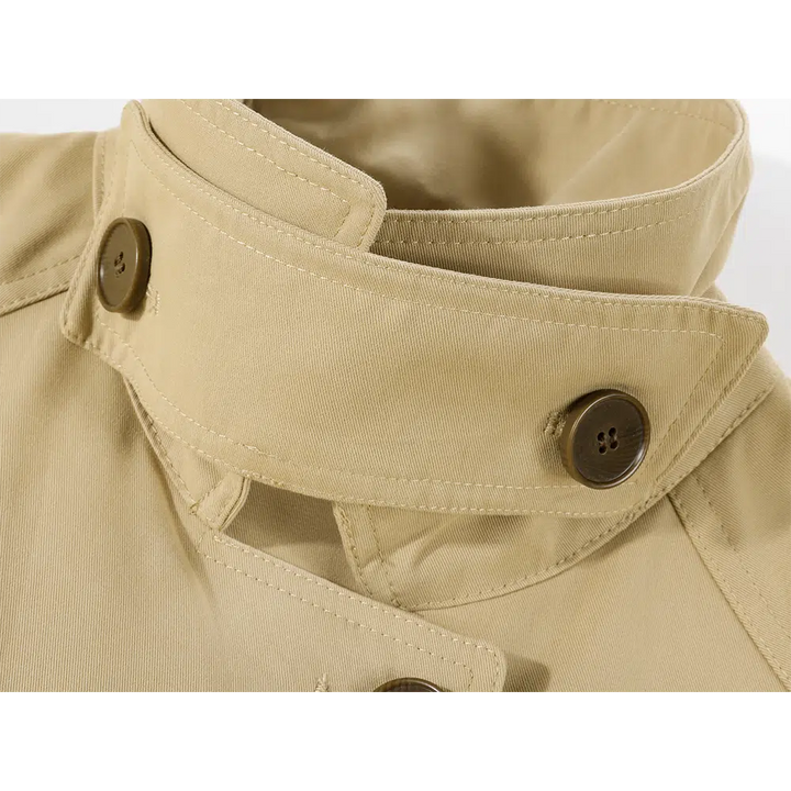 Belted Cuffs Long Trench Coat