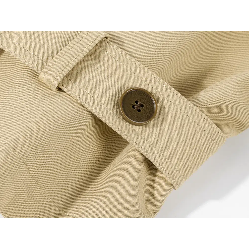 Belted Cuffs Long Trench Coat