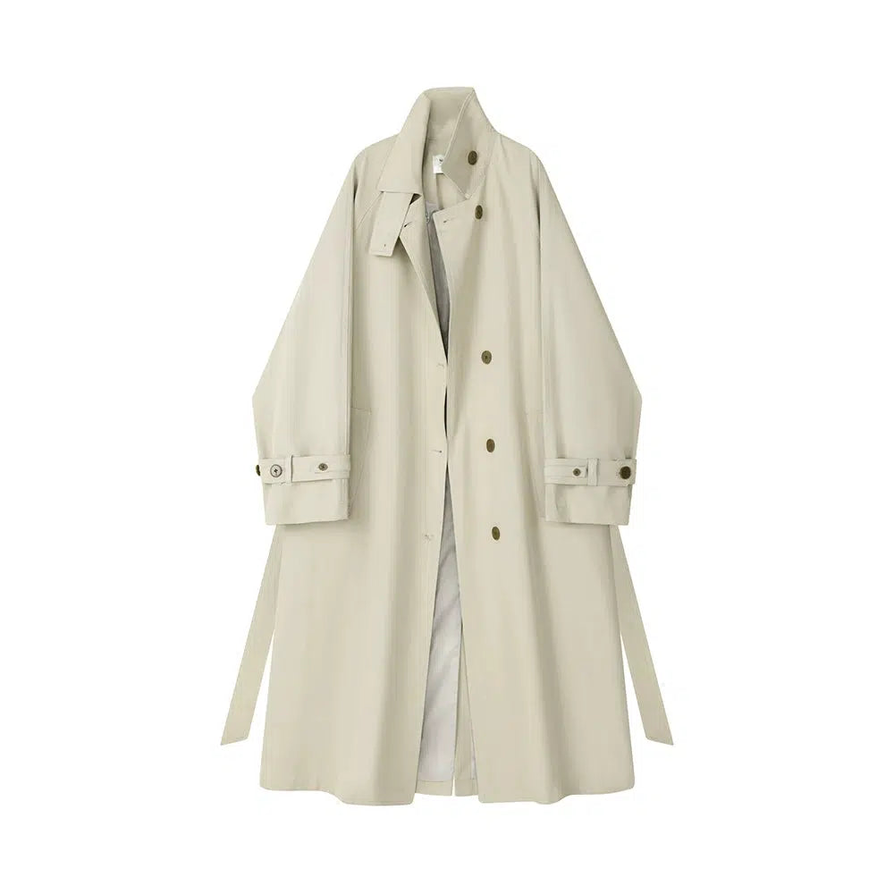 Belted Cuffs Long Trench Coat