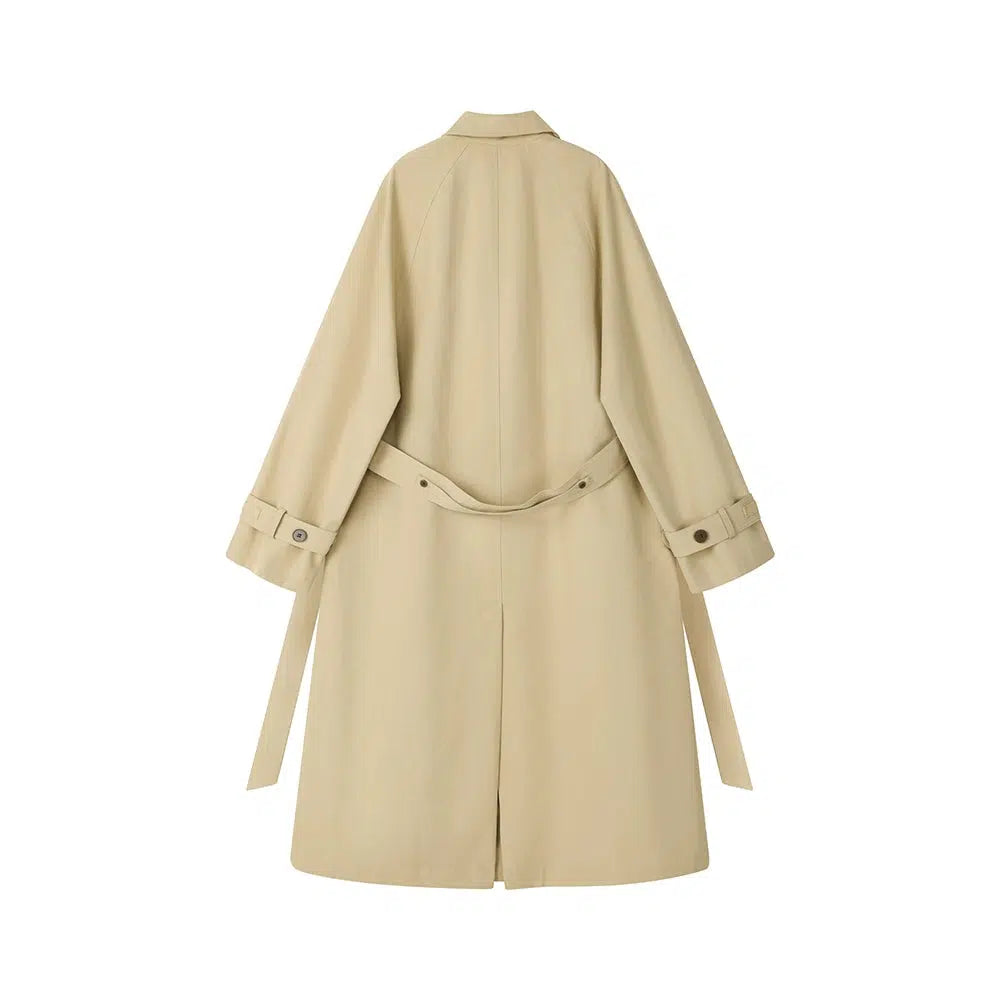 Belted Cuffs Long Trench Coat