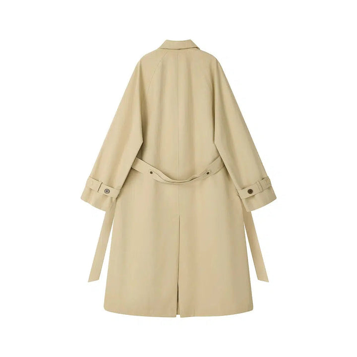 Belted Cuffs Long Trench Coat
