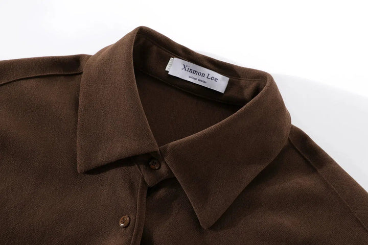 Layered Turtleneck Oversized Shirt