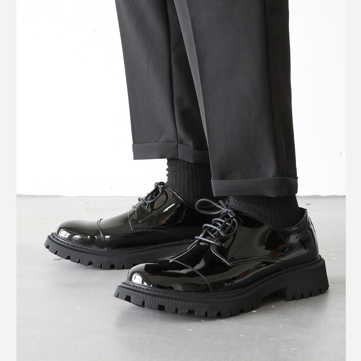 Stylish Patent Leather Casual Shoes